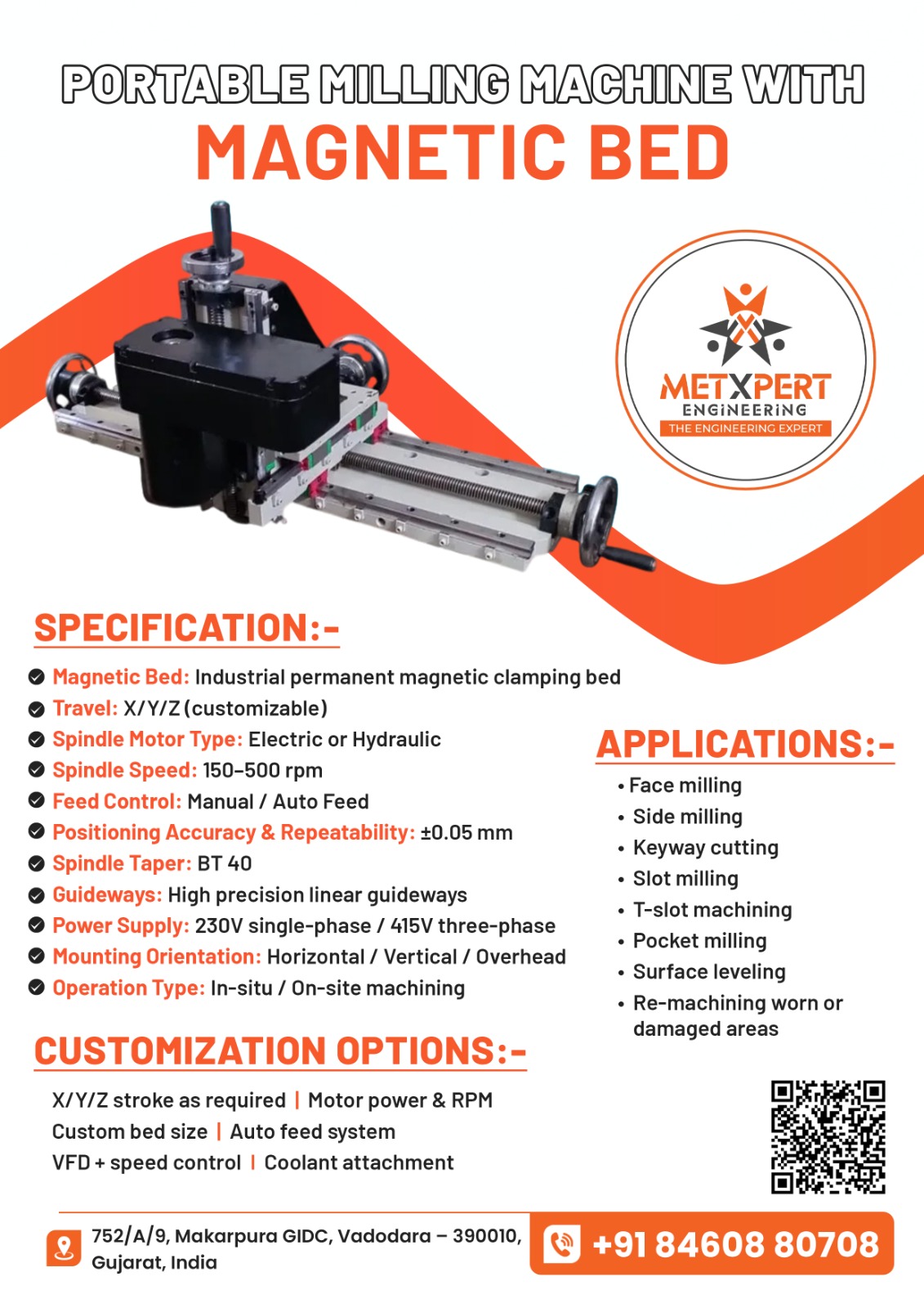 Magnetic Bed Portable Milling