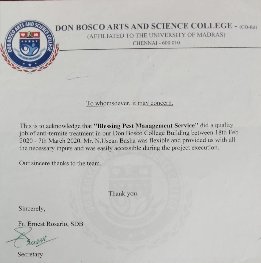 Blessing Pest Management Services Care