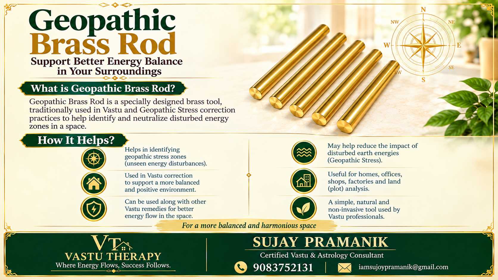 Geopathic Brass Rod