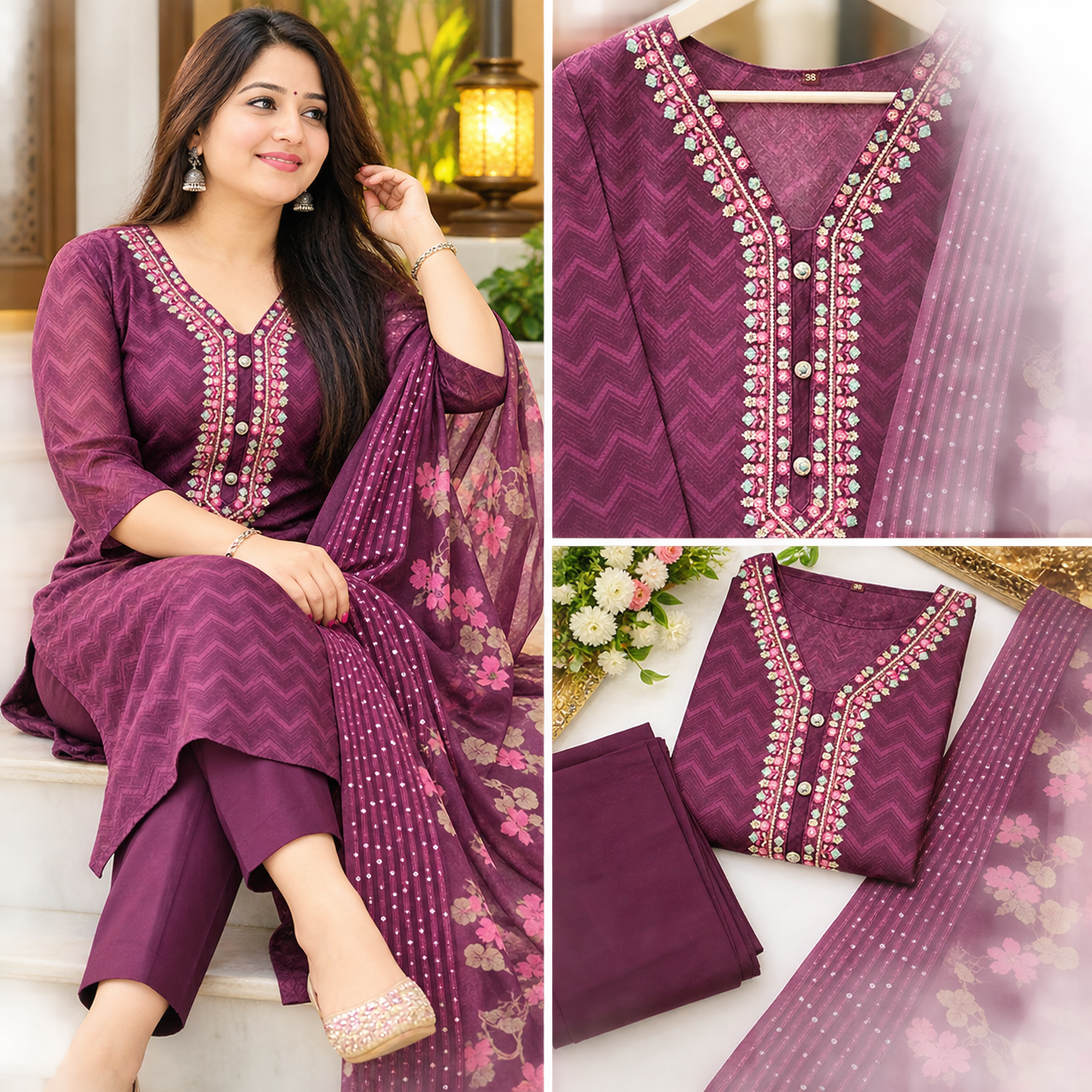 COTTON KURTA SET (Full DRESS) - Image 2