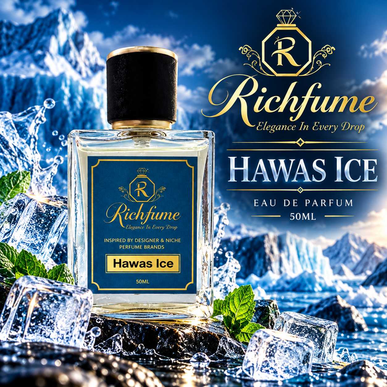 Hawas Ice  - 50 ML - EDP - Image 1