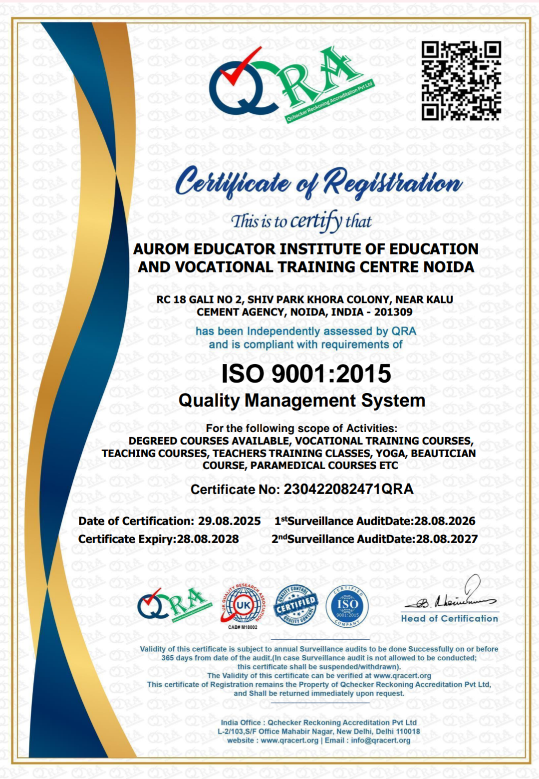 Aurom Educator Institute of Education and Vocational training Centre NOIDA