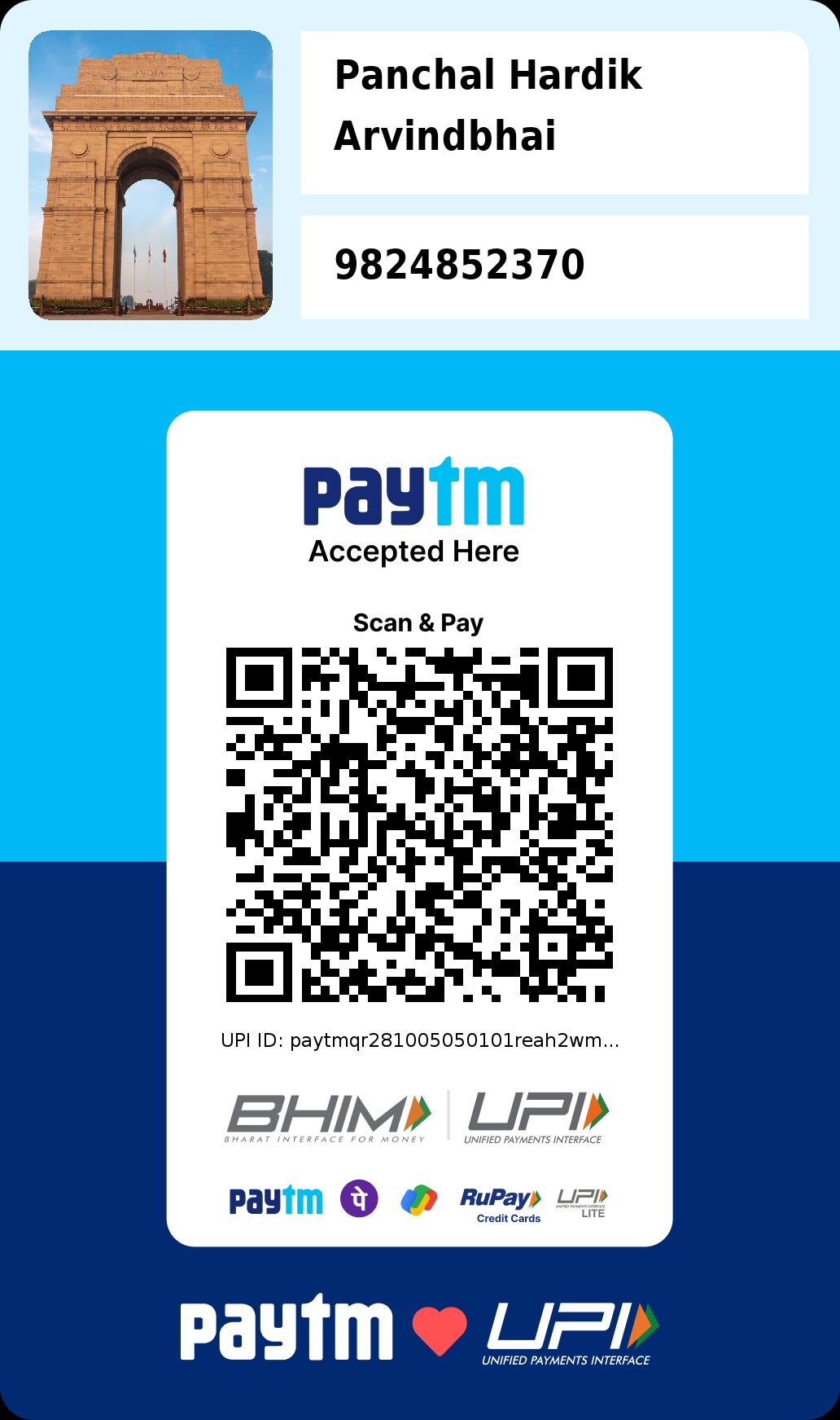 UPI QR Scanner to pay