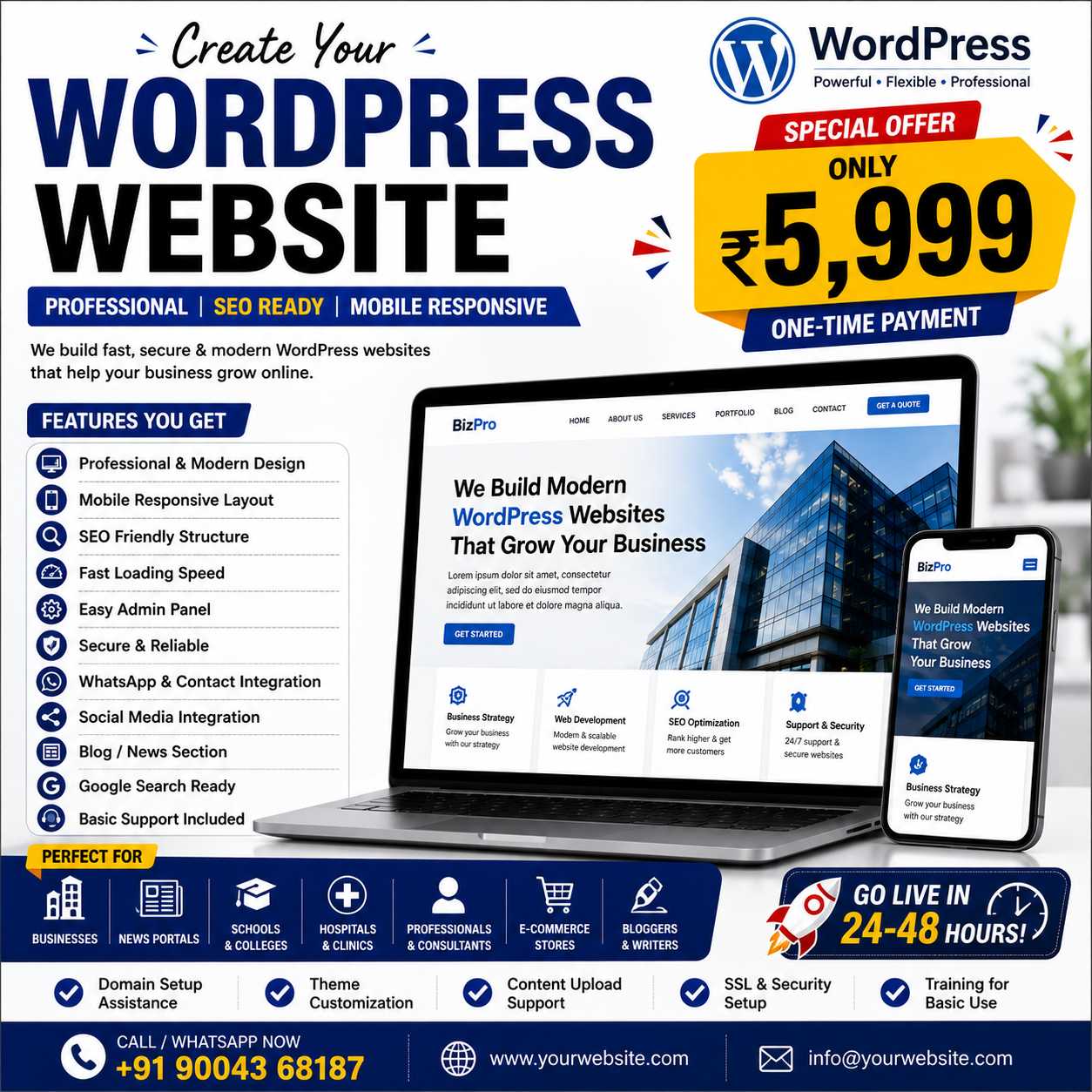 WordPress Website – Professional, SEO Ready & Mobile Responsive - Image 1