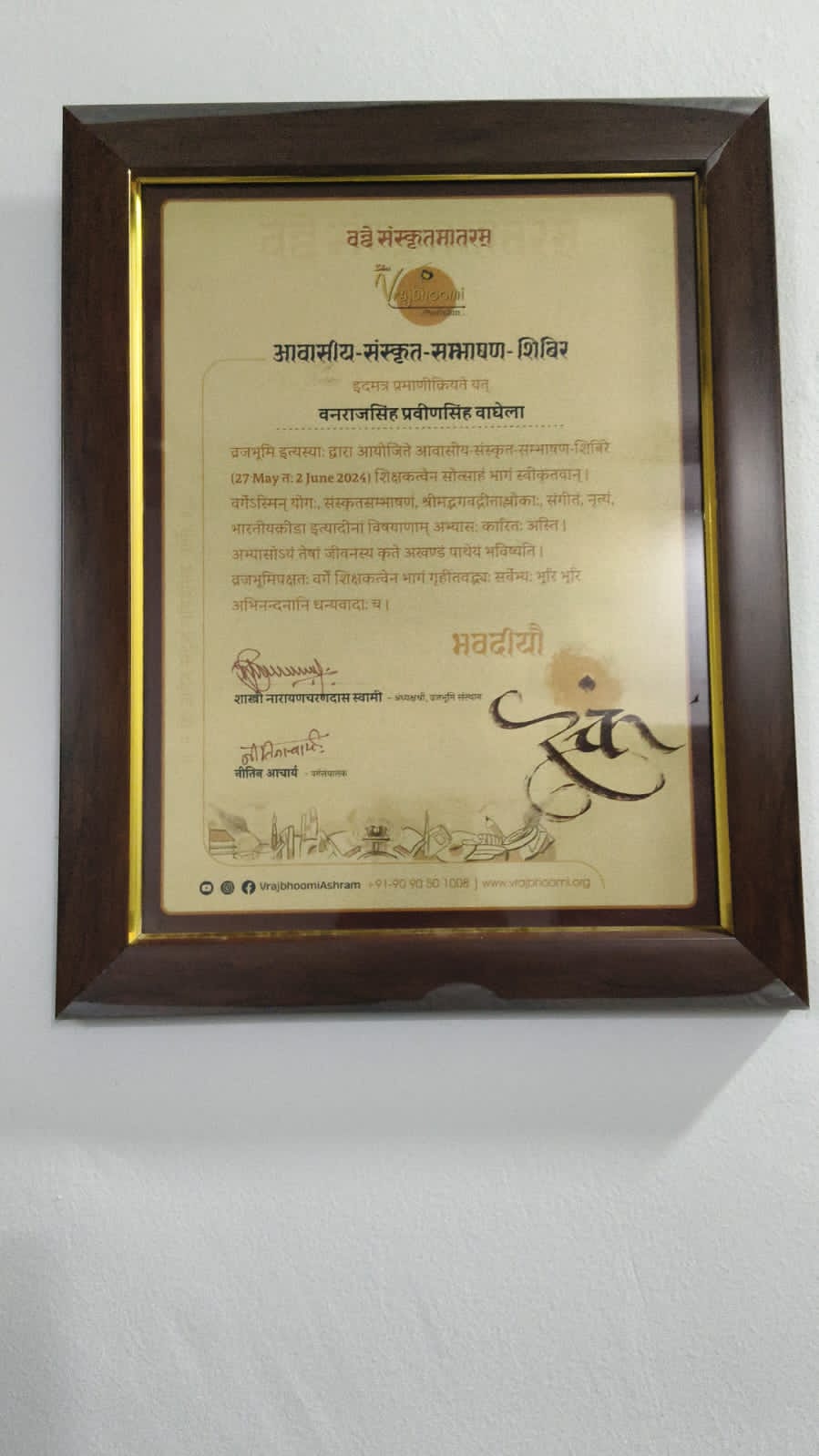 વનરાજસિંહ પ્રવિણસિંહ વાઘેલા