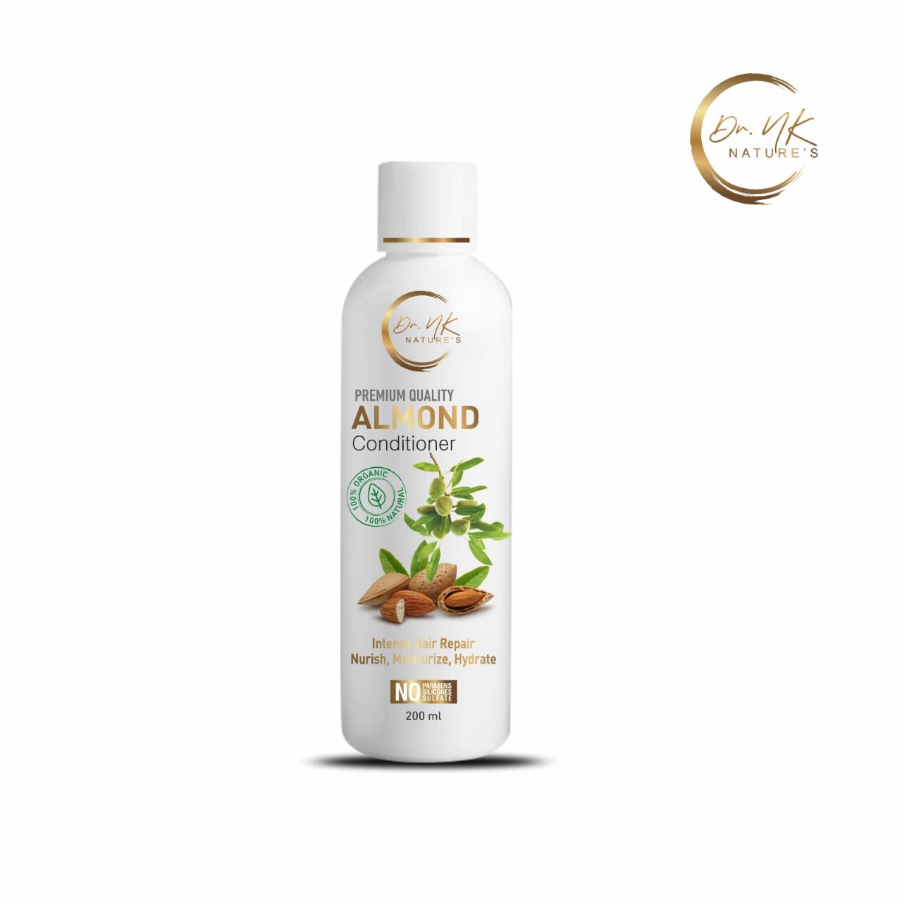 Give your hair the nourishment it
deserves with Dr. NK Nature's Almond
Herbal Conditioner. Enriched with
the goodness of almond and herbal
ingredients, this rich yet lightweight
formula deeply conditions hair, leaving
it soft, smooth, shiny, and easy to
manage after every wash