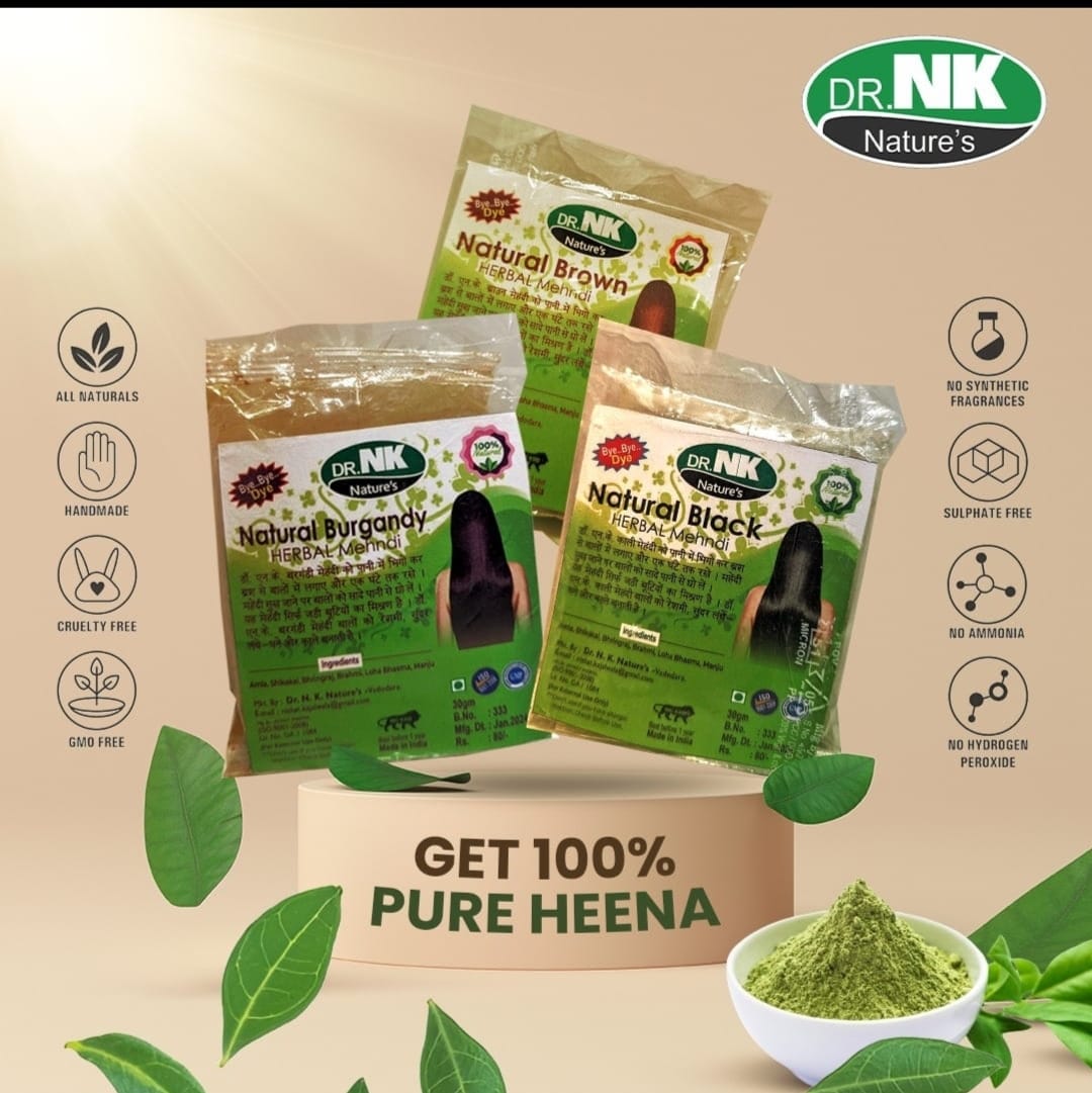 Ingredients loha bhasma ,brahmi ,manju 
A mmonia & toxin free 
3 shades available ( brown , burgundy,black )