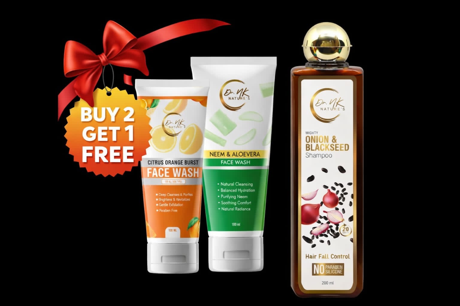 🔥 BUY 2 FACE WASHES & GET 1 SHAMPOO FREE! 🔥
🍊 Citrus Orange Burst Face Wash – Deep Cleansing • Brightens & Revitalizes • Gentle Exfoliation
🌿 Neem & Aloe Vera Face Wash – Natural Cleansing • Hydrating • Purifying • Soothing
🎁 GET ONION & BLACKSEED SHAMPOO ABSOLUTELY FREE!
✨ 2 Face Washes + 1 Shampoo = Complete Beauty Care Deal!
🛍️ Limited-Time Offer — Grab Yours NOW!