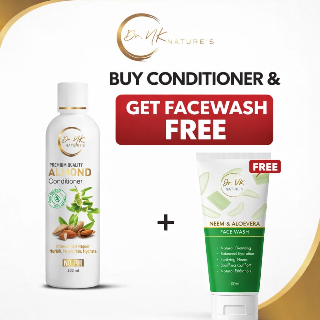 🔥 HAIR CARE + SKIN CARE = PERFECT DEAL! 🔥
✨ Buy Almond Conditioner & Get Neem & Aloevera Face Wash FREE! 🎁
🌿 Nourish your hair + Refresh your skin — all in one amazing offer! 💚
🛍️ Grab this FREEBIE deal NOW! Limited Stock!