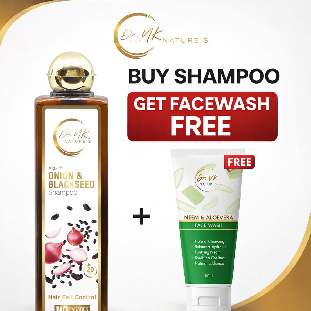 🔥 HAIR CARE + SKIN CARE = PERFECT DEAL! 🔥
✨ Buy Mighty Onion & Blackseed Shampoo & Get Neem & Aloevera Face Wash FREE! 🎁
🌿 Hair fall care + Fresh, clean skin — one amazing offer! 💚
🛍️ Grab Your FREEBIE Deal NOW! Limited Stock!