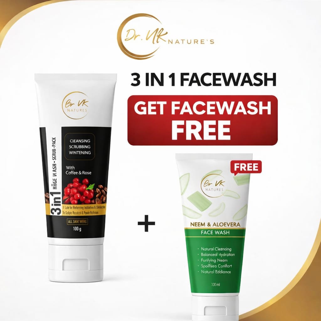 🔥 3-IN-1 SKIN CARE + FREE FACE WASH! 🔥
✨ Buy 3-in-1 Coffee & Rose Face Wash & Get Neem & Aloevera Face Wash FREE! 🎁
☕ Cleansing + Scrubbing + Brightening — 3 benefits in 1! 💖
🌿 Plus, enjoy a FREE Face Wash!
🛍️ Grab This Amazing Deal NOW — Limited Stock!