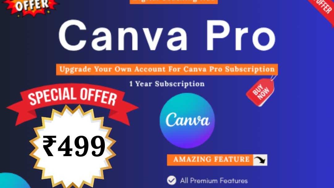 🔹 4. Canva Pro Subscription (Offer)