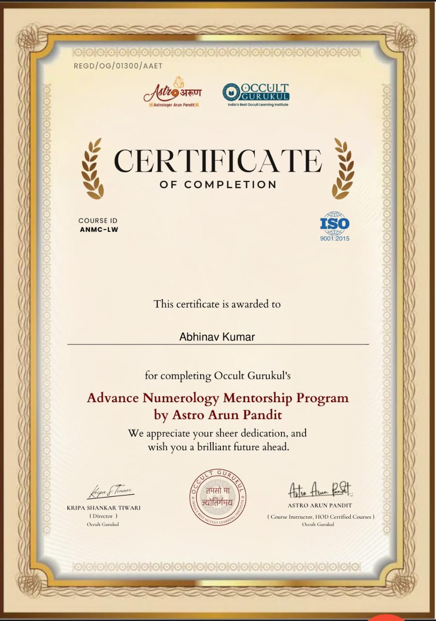 Certified Numerologist