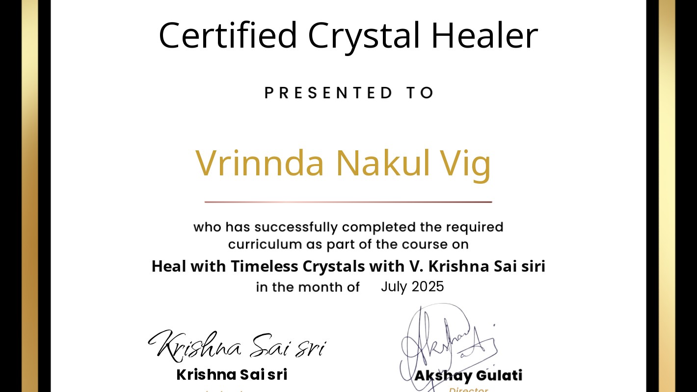 Certified Crystals Healer