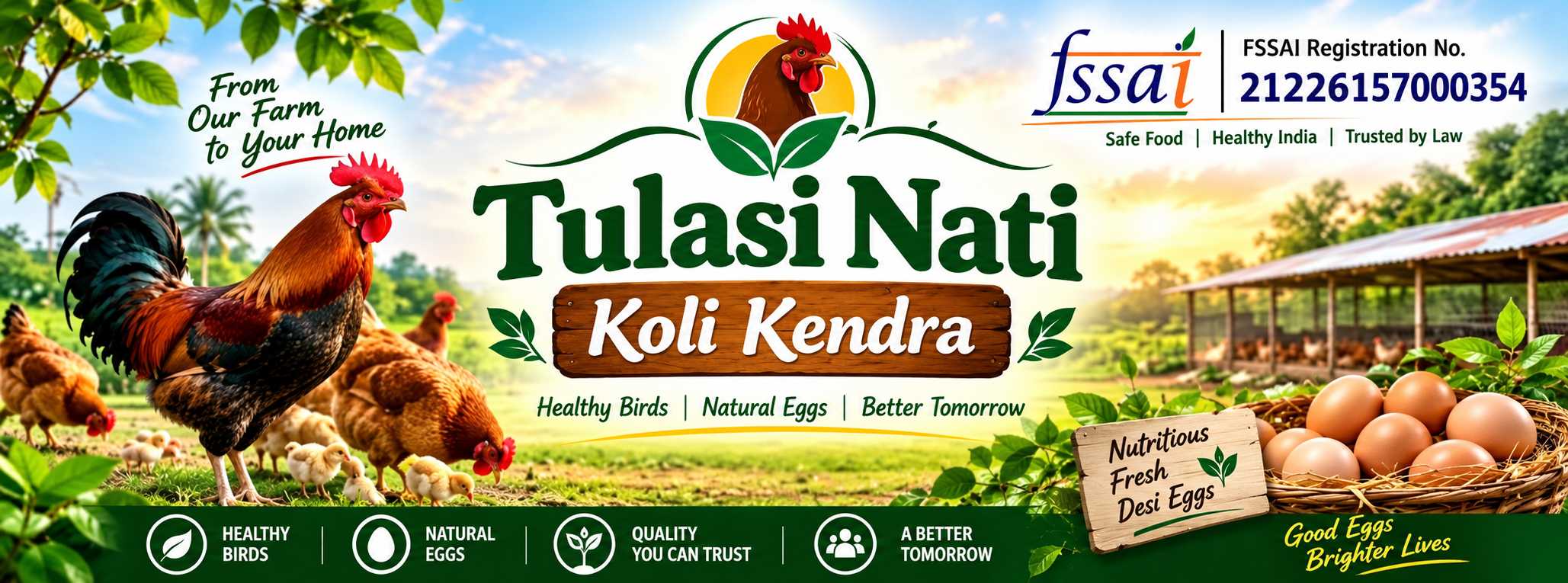 TULASI NATI EGGS Banner