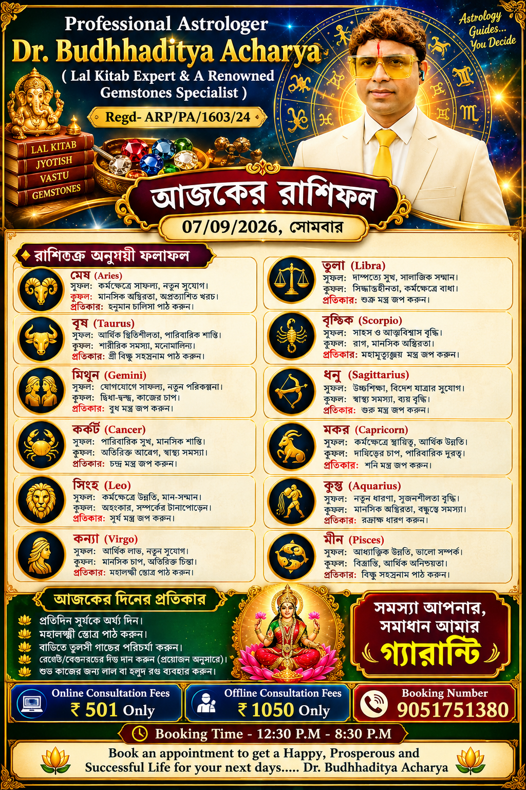 Astrologer Dr. Budhhaditya Acharya