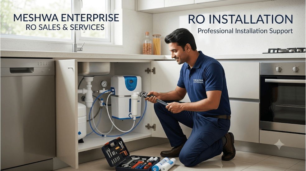 • Professional installation support
• Proper pipe and connection setup
• Clean and systematic installation
• Suitable for new RO systems
