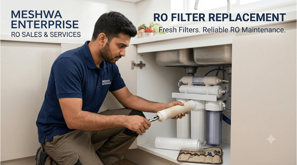 • Filter replacement service
• Old filter inspection
• Compatible filter options
• Maintenance support for existing RO systems
