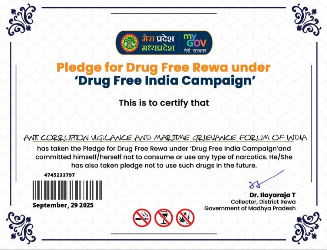 ANTI CORRUPTION, VIGILANCE AND MARITIME GRIEVANCE FORUM OF INDIA