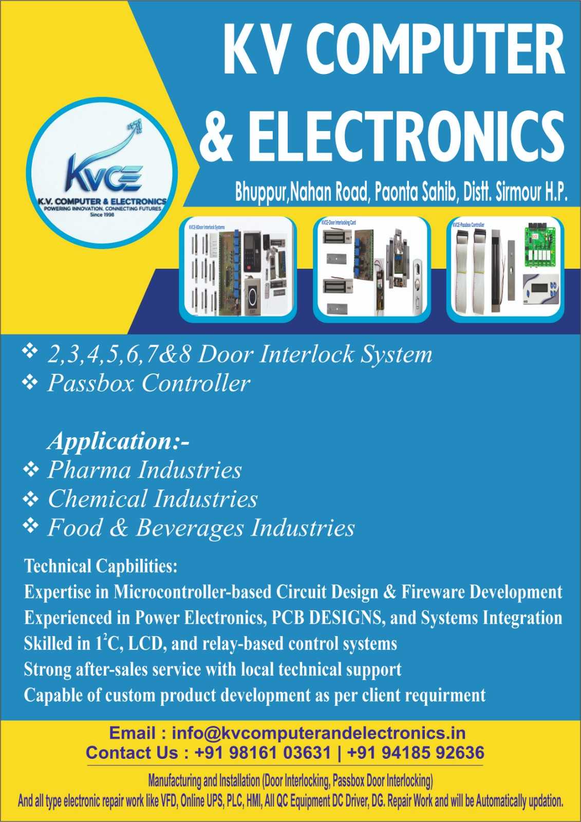KV COMPUTER AND ELECTRONICS