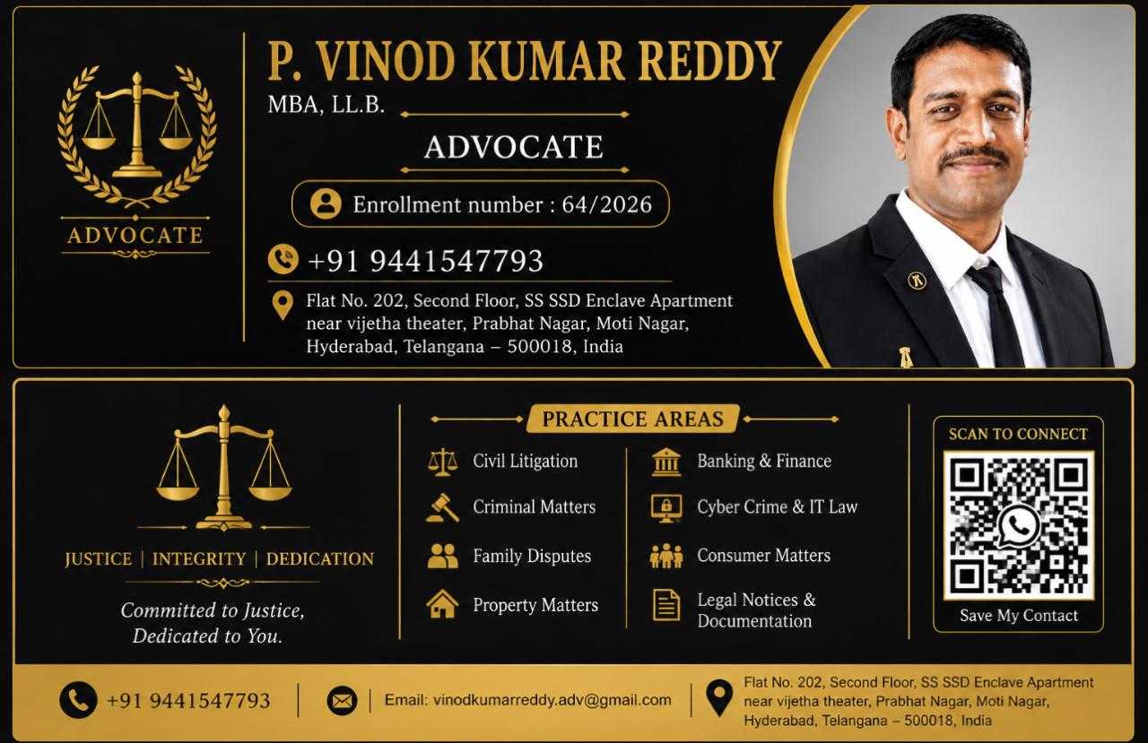 Advocate P. Vinod Kumar Reddy
