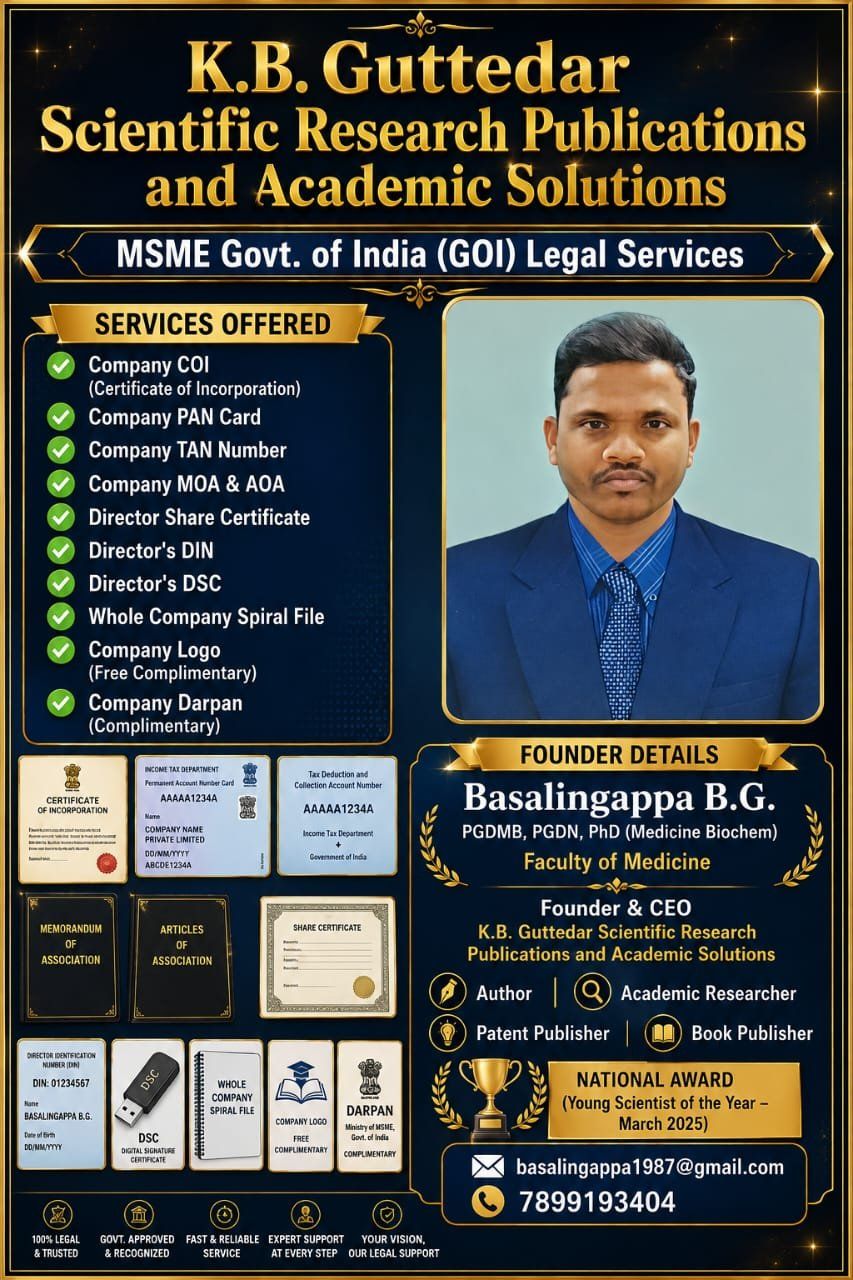 K. B. Guttedar Scientific Research Publications And Academic Solutions