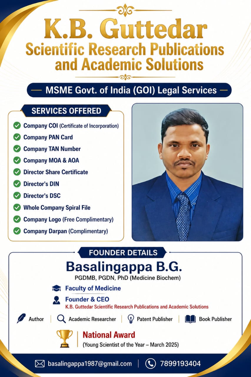 K. B. Guttedar Scientific Research Publications And Academic Solutions