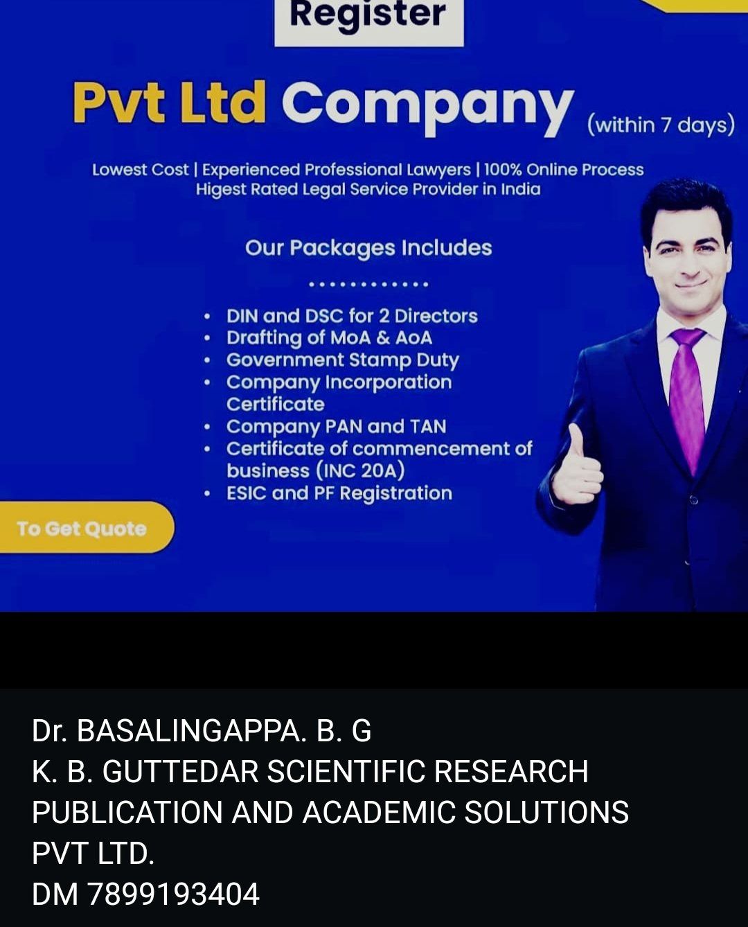 K. B. Guttedar Scientific Research Publications And Academic Solutions