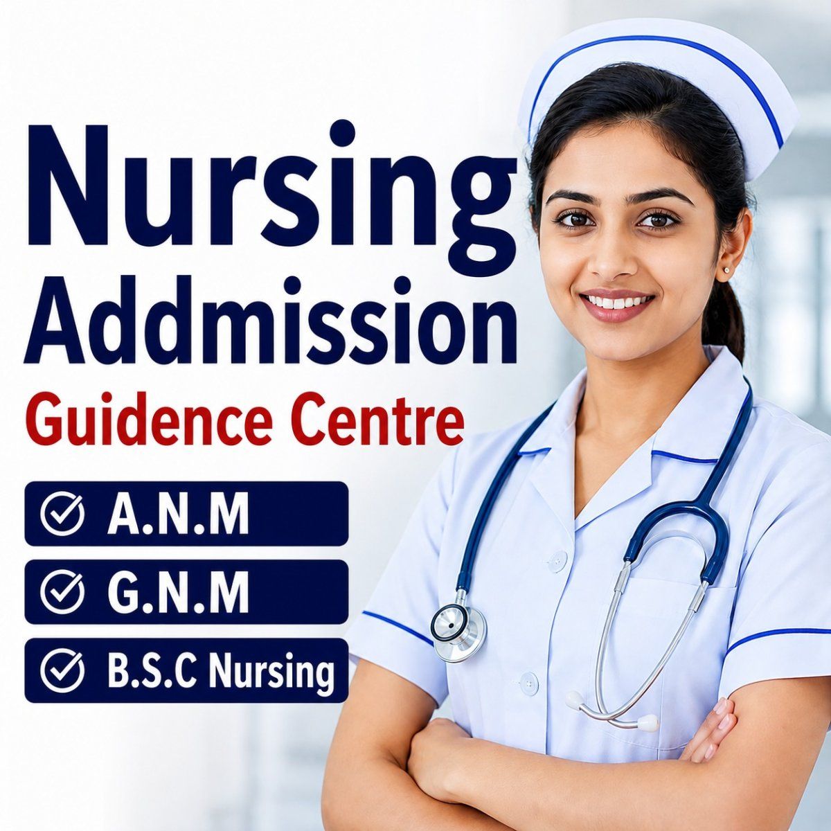Get professional guidance for ANM, GNM and B.Sc. Nursing admissions, including registration, document verification, college selection and admission procedures.