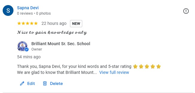 Brilliant Mount Sr. Sec. School (Dhaulakuan)