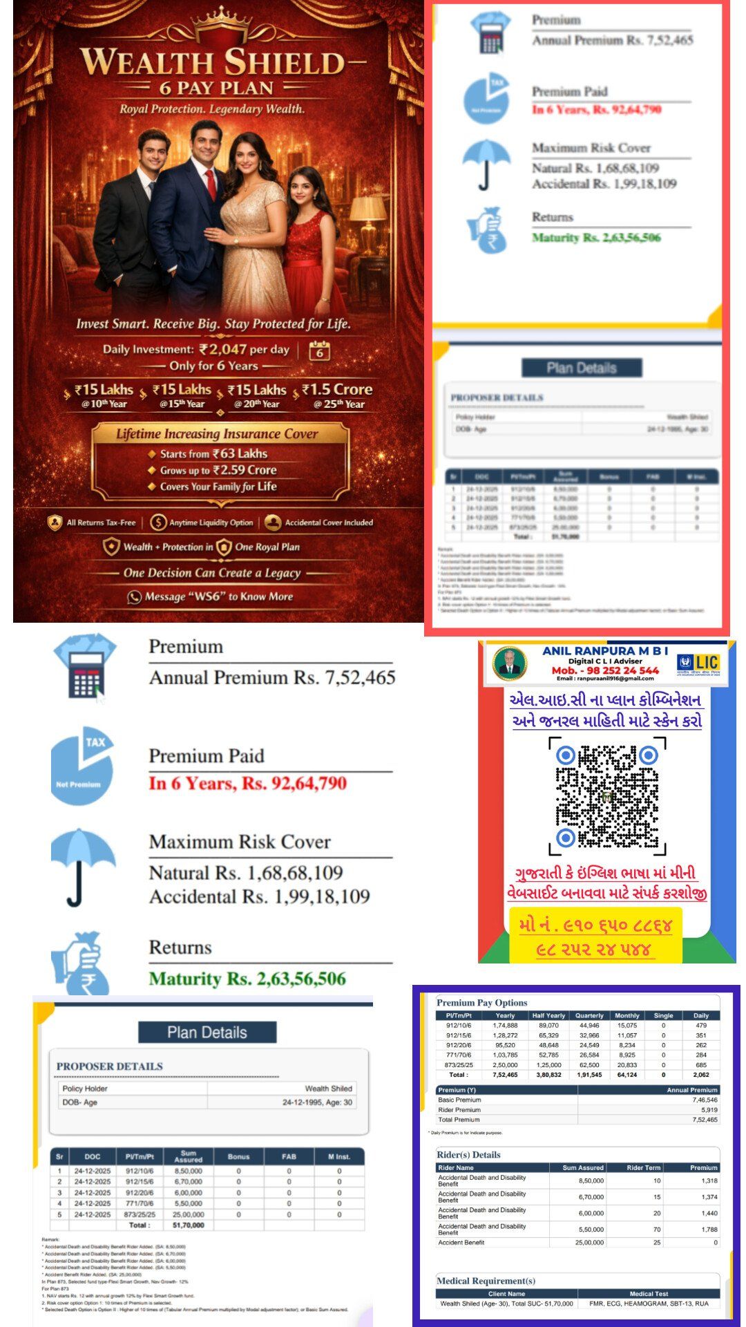 એલ.આઇ.સી પ્લાન કોમ્બિનેશન L I C Plan Combination
