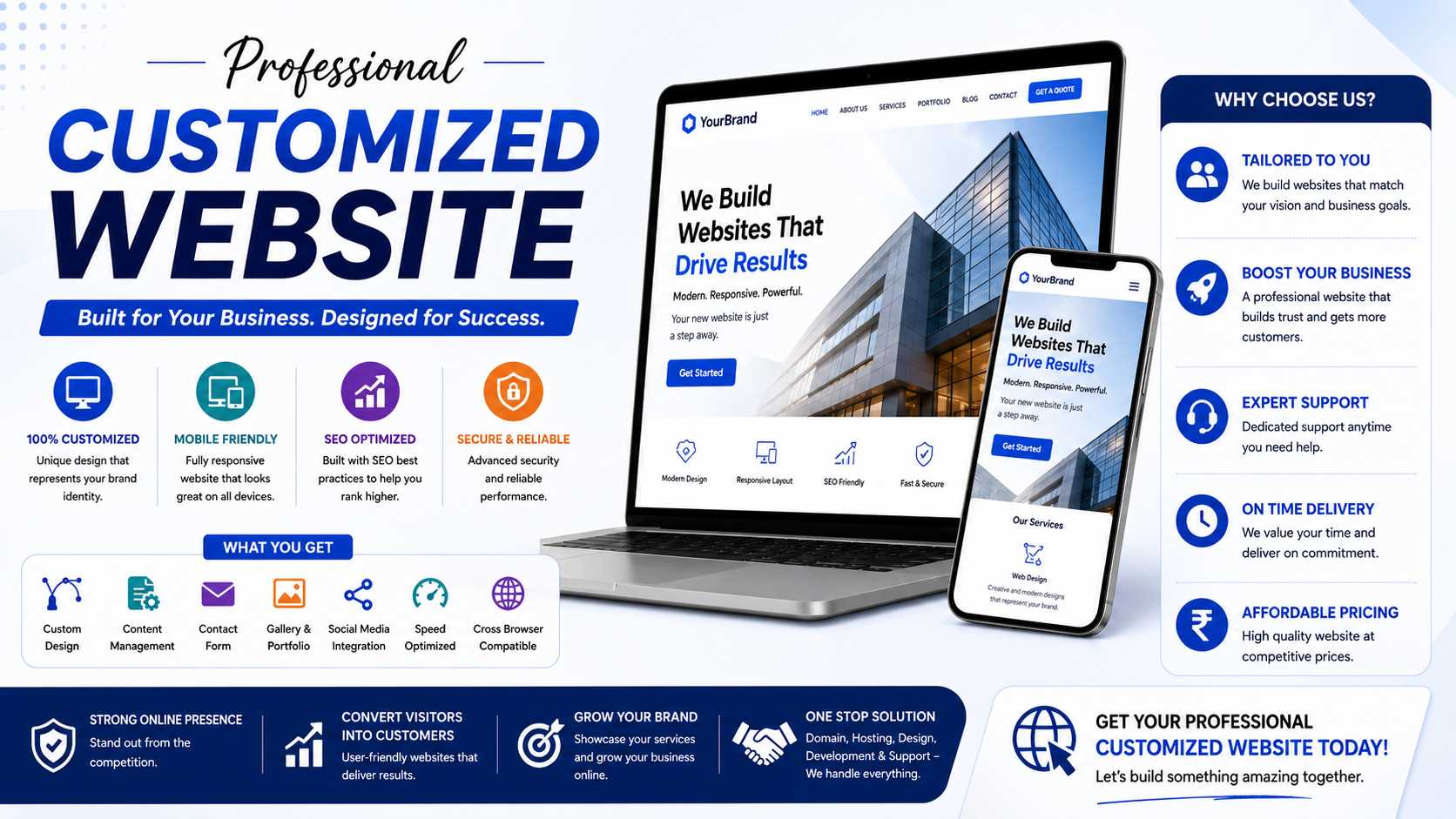 Professional Customized Website